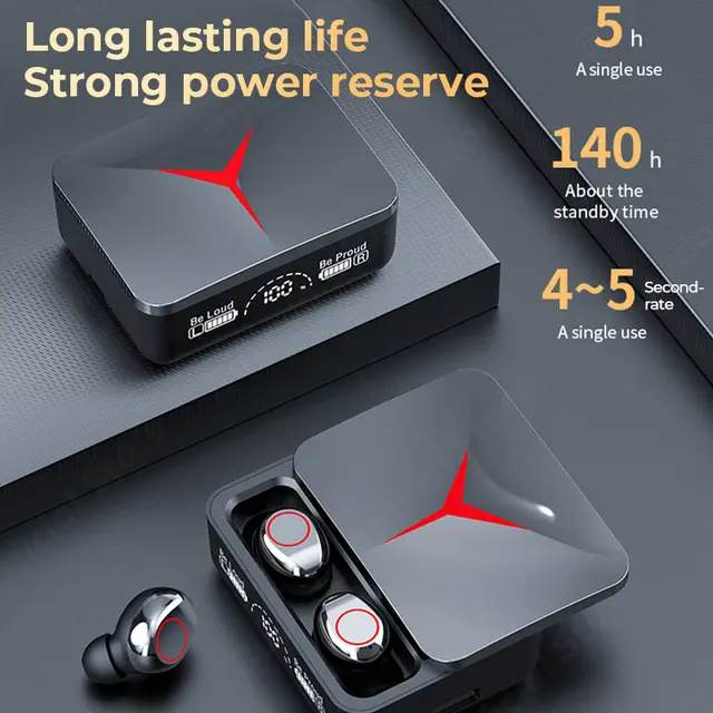 Tai Nghe Bluetooth 5.2 Không Dây M90pro Kèm Hộp Sạc
