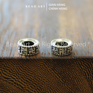 [1 Cái] Charm Cách Hình Chữ Vạn Bạc 925 8mm/6mm, Charm Làm Vòng Tay, Trang Sức, Phong Thuỷ, Chuỗi Hạt S50 - Bead Art