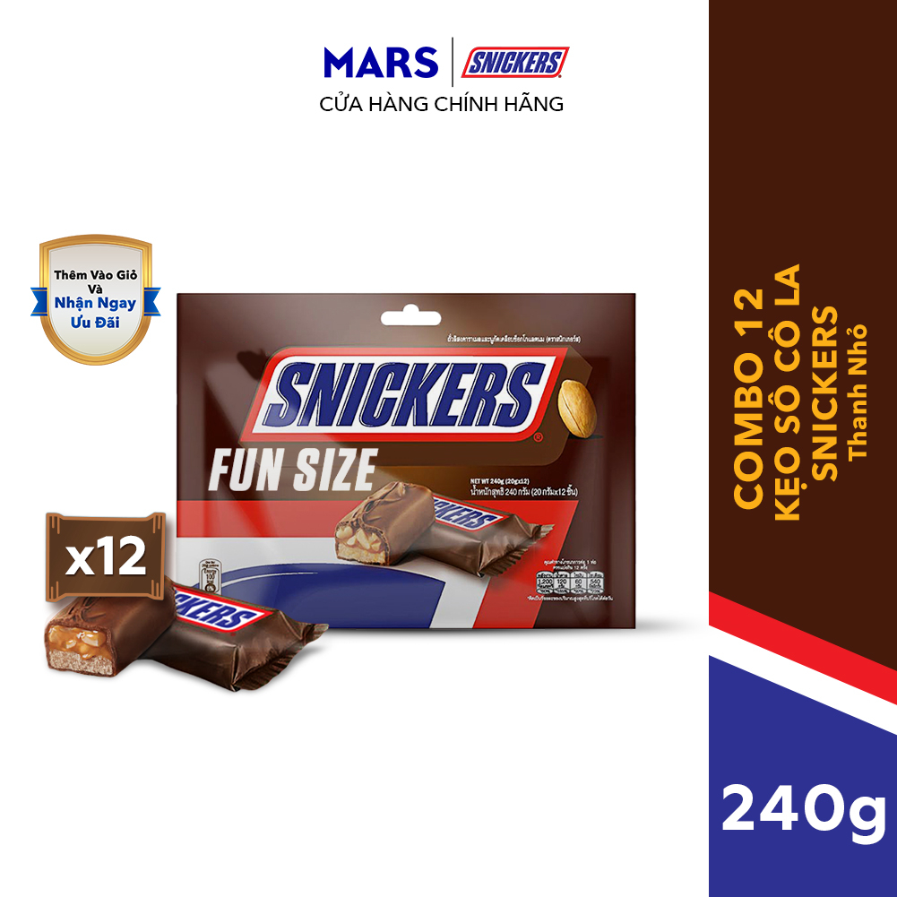Kẹo Sô Cô La Snickers Funsize 240g