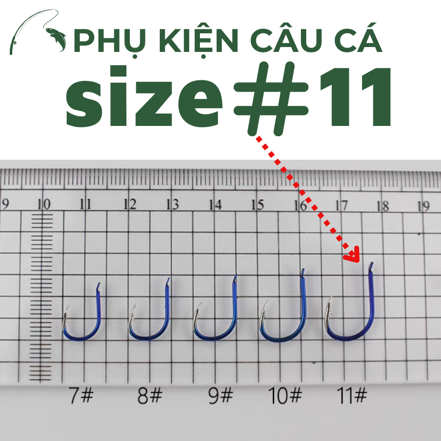 Lưỡi Câu Săn Hàng Cá Chép, Cá Mè, Cá Rô, Cá Trắm Bằng Thép Carbon
