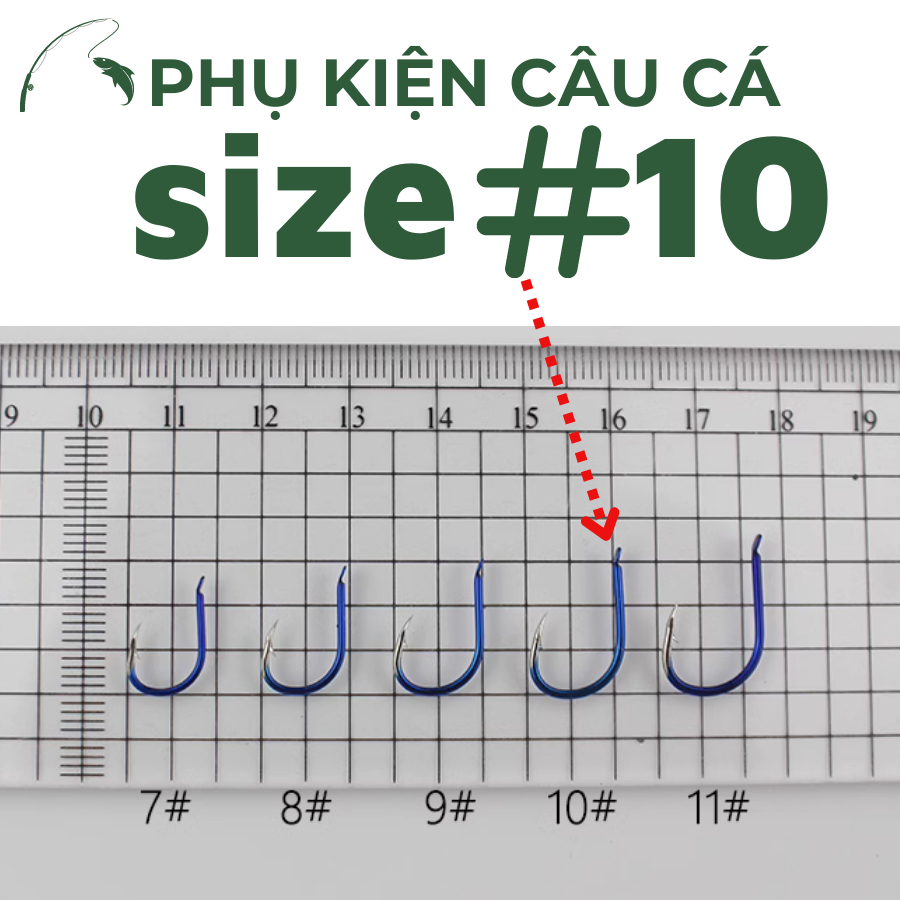 Lưỡi Câu Săn Hàng Cá Chép, Cá Mè, Cá Rô, Cá Trắm Bằng Thép Carbon