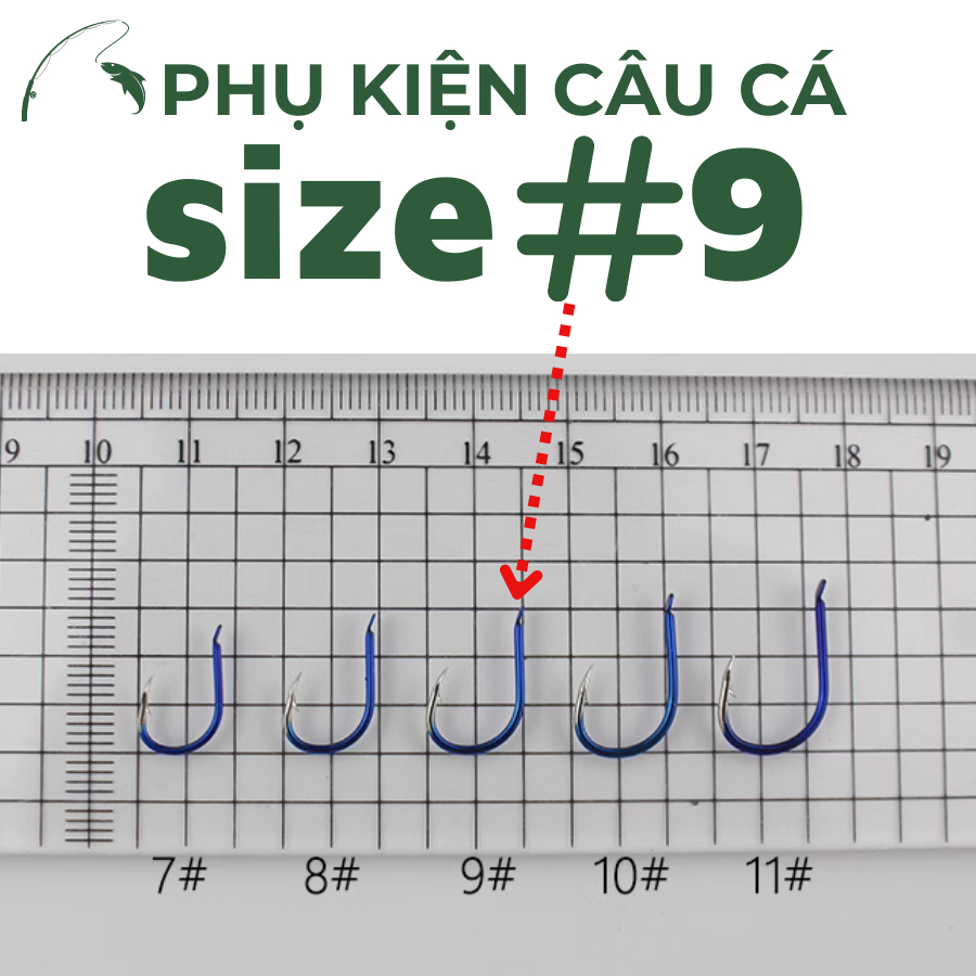 Lưỡi Câu Săn Hàng Cá Chép, Cá Mè, Cá Rô, Cá Trắm Bằng Thép Carbon