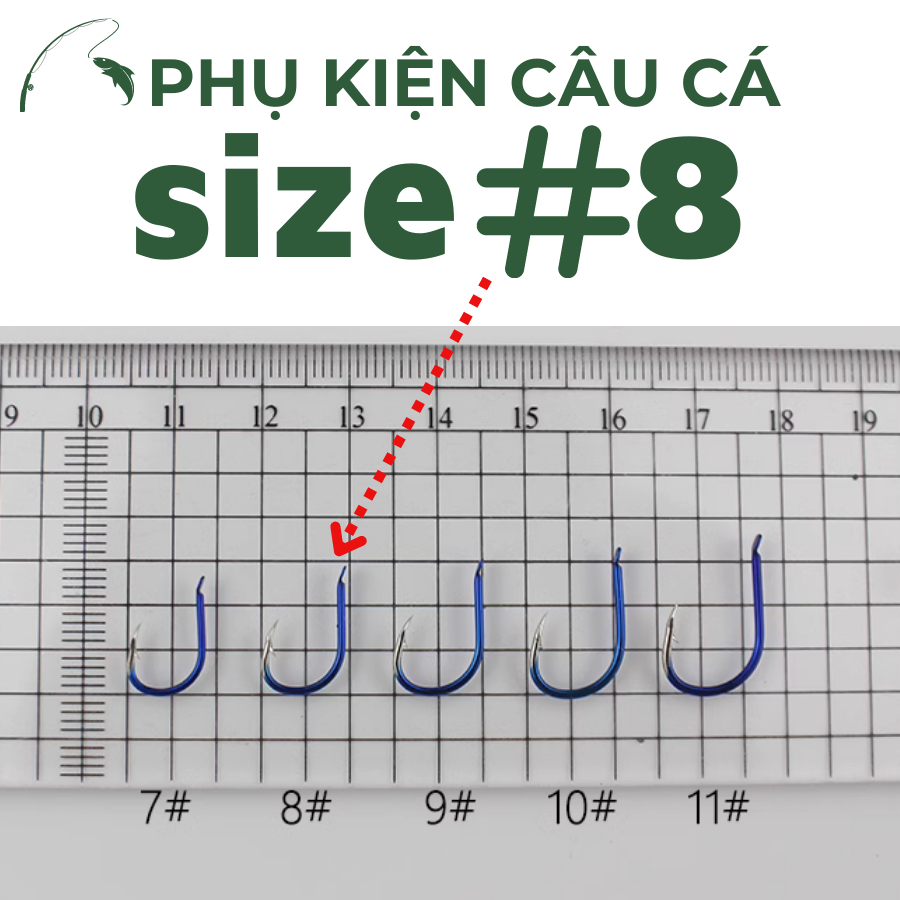 Lưỡi Câu Săn Hàng Cá Chép, Cá Mè, Cá Rô, Cá Trắm Bằng Thép Carbon