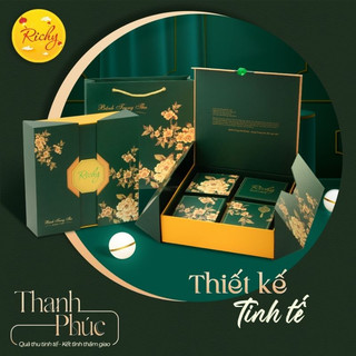 Bánh trung thu richy - hộp bánh trung thu thanh phúc 4 bánh nướng 150gr