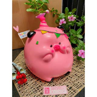 (23x21x22cm) 🥳 Heo đất Happy size lớn, chất liệu thạch cao sơn nước, thích hợp làm quà tặng sự kiện như sinh nhật...