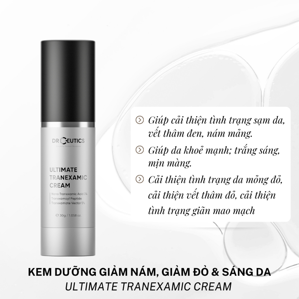 Drceutics Ultimate Tranexamic Cream Kem Dưỡng Giảm Nám, Giảm Đỏ Và Làm Sáng Da