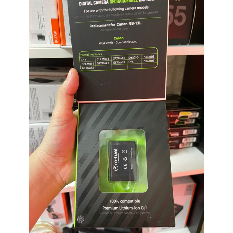 Pin Re-Fuel for Canon NB-13L dung lượng cao 1250mAh cho canon G5X G7X G7XII G7XIII