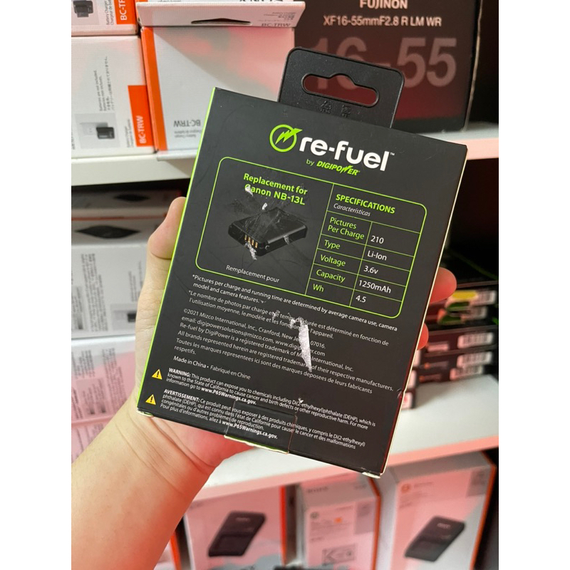 Pin Re-Fuel for Canon NB-13L dung lượng cao 1250mAh cho canon G5X G7X G7XII G7XIII
