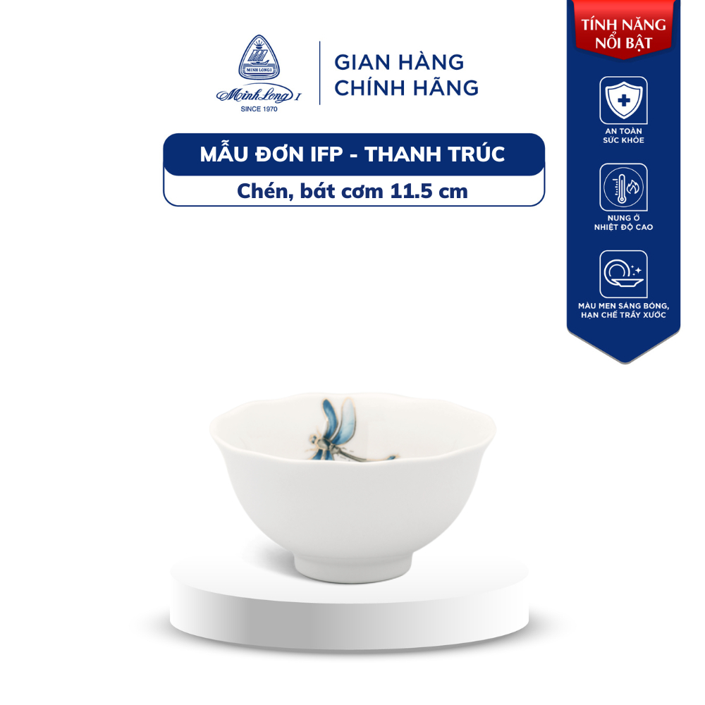 Chén, Bát Ăn Cơm Sứ Minh Long - Mẫu đơn IFP - Thanh Trúc