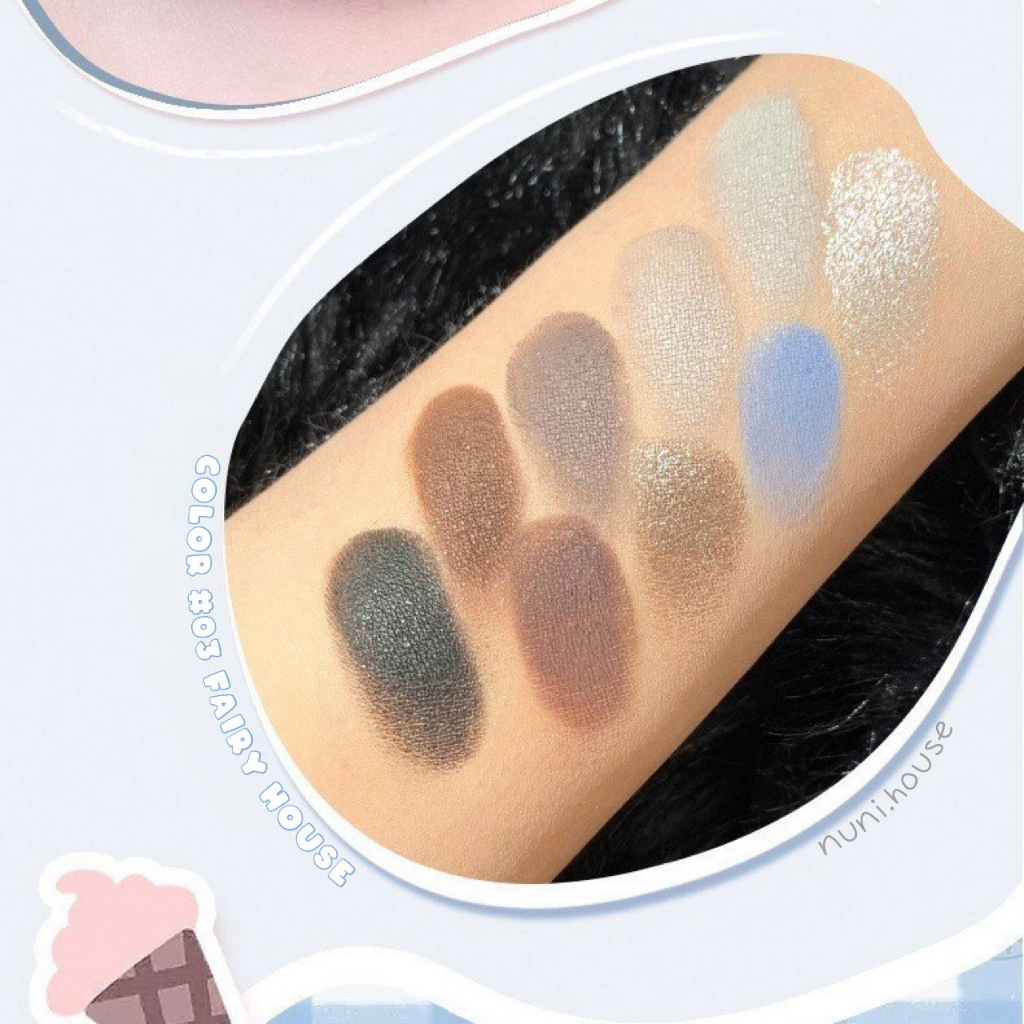 Phấn Mắt 9 Màu GOGO TALES Color Fairy House Tone Màu Nhẹ Nhàng Màu Hottrend Chất Phấn Mịn Lì GT438