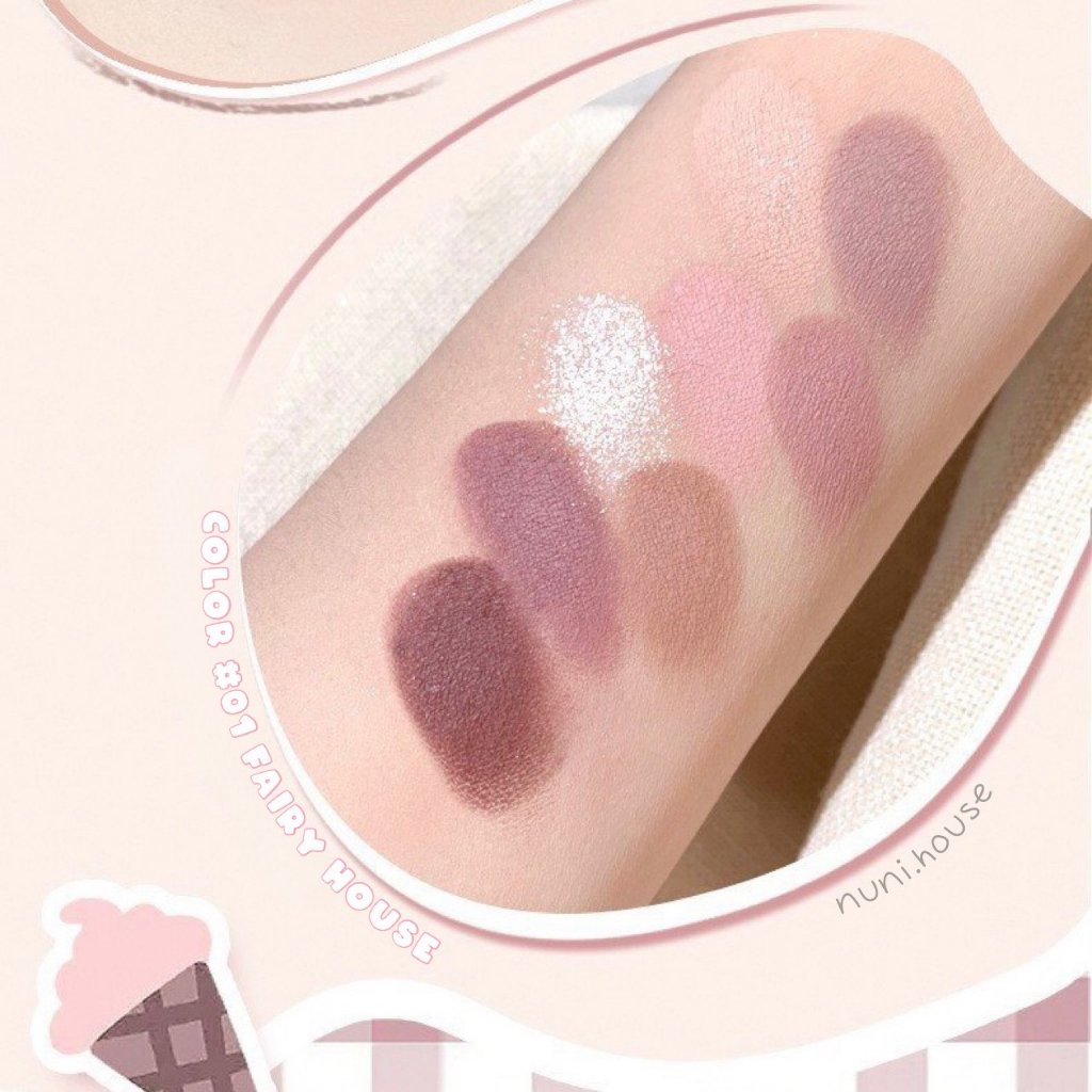 Phấn Mắt 9 Màu GOGO TALES Color Fairy House Tone Màu Nhẹ Nhàng Màu Hottrend Chất Phấn Mịn Lì GT438