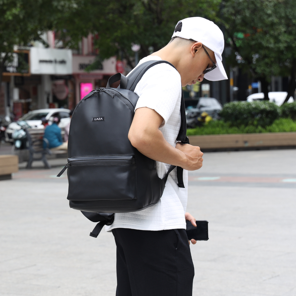 Balo nam nữ chất liệu da PU nhập khẩu cao cấp Casual Backpack 556 - Thương hiệu LAZA