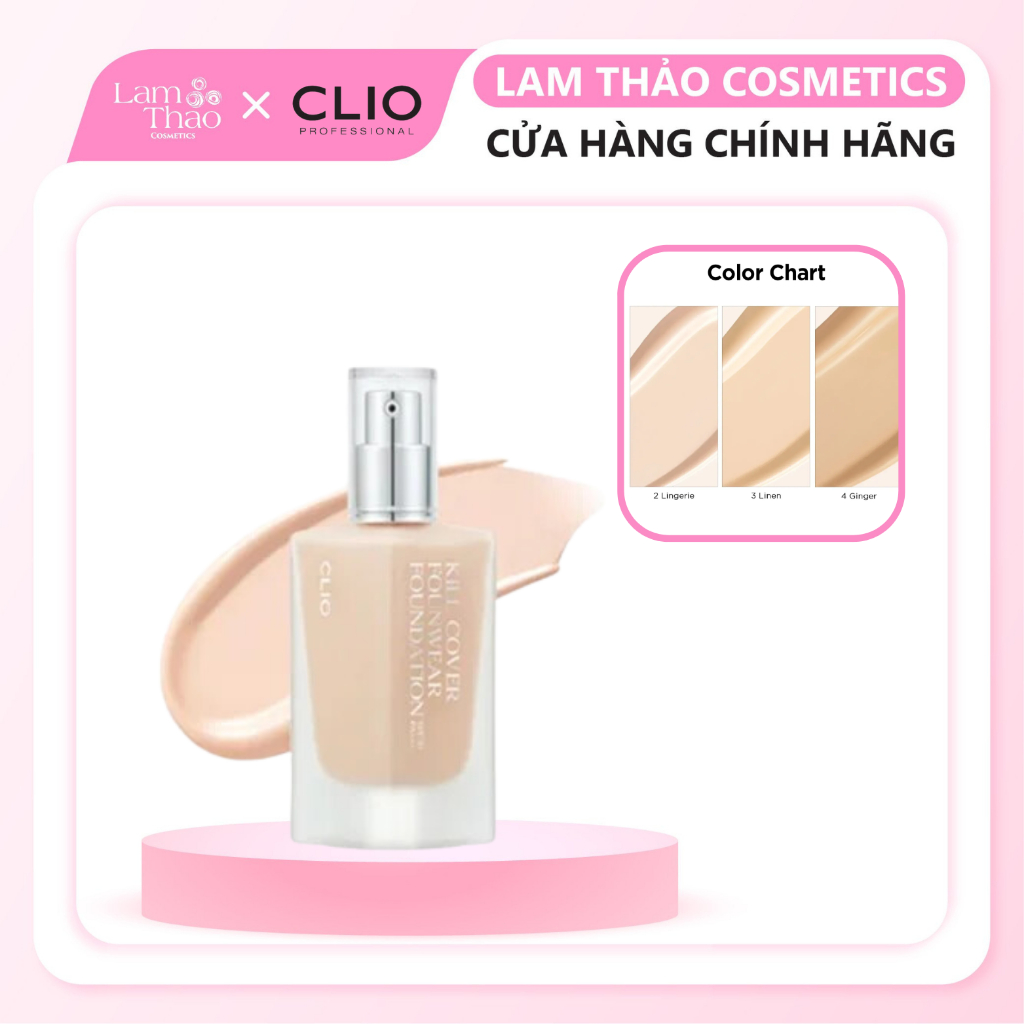 Kem Nền Che Khuyết Điểm Clio Kill Cover Founwear Foundation SPF30 PA+++ 38g [ FULL SIZE ]