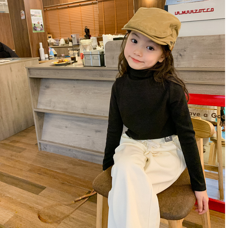 Áo thun giữ nhiệt dài tay cổ 3 phân cho bé gái DMINT - Quần áo trẻ em thu đông hãng Ambb Kids