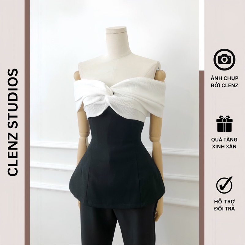 Áo peplum trễ vai sang chảnh A05