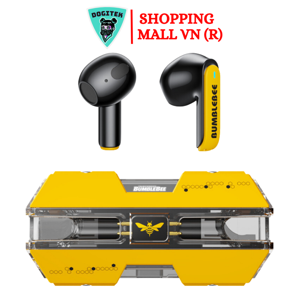 Tai nghe bluetooth T-01 của Dogitek thiết kế thời trang,Bumblebee cực đỉnh, chuyên gaming, độ trễ âm thấp ( Bản QT,2023)