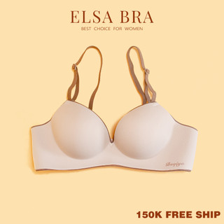 Áo Ngực Su ELSA BRA Không Gọng Nâng Ngực Tạo Khe Hai Dây Cài Sau Đệm Dày K92