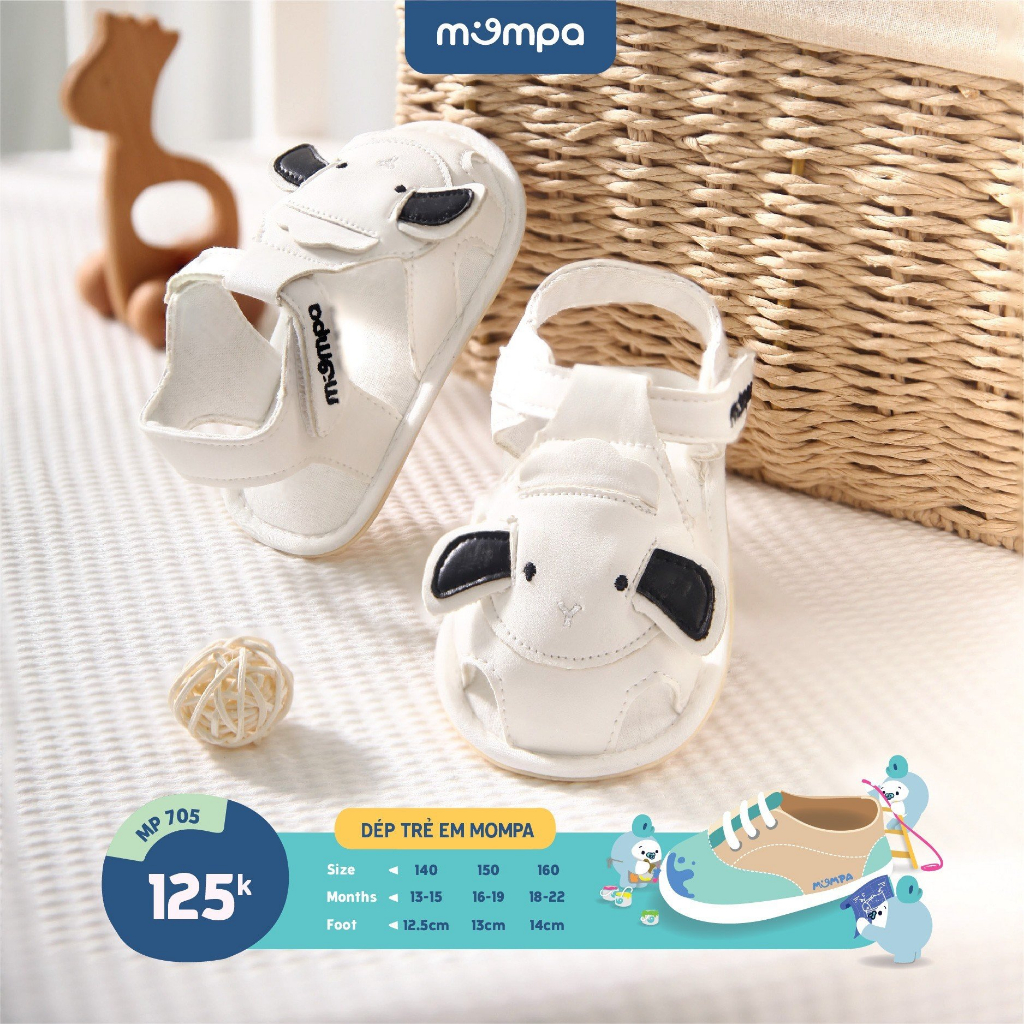 Giày tập đi cho bé Mompa 13 đến 22 tháng vải da mềm thoáng mát thấm hút mồ hôi 705