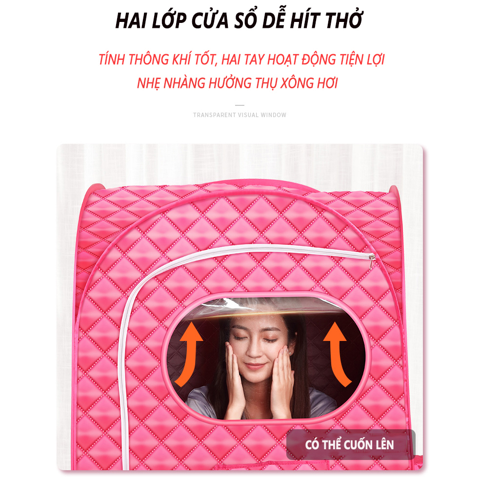 Lều xông hơi cao cấp 3 lớp - Lều xông hơi tự bơm hơi lều xông hơi gia đình chất lượng cao lò hơi 2L