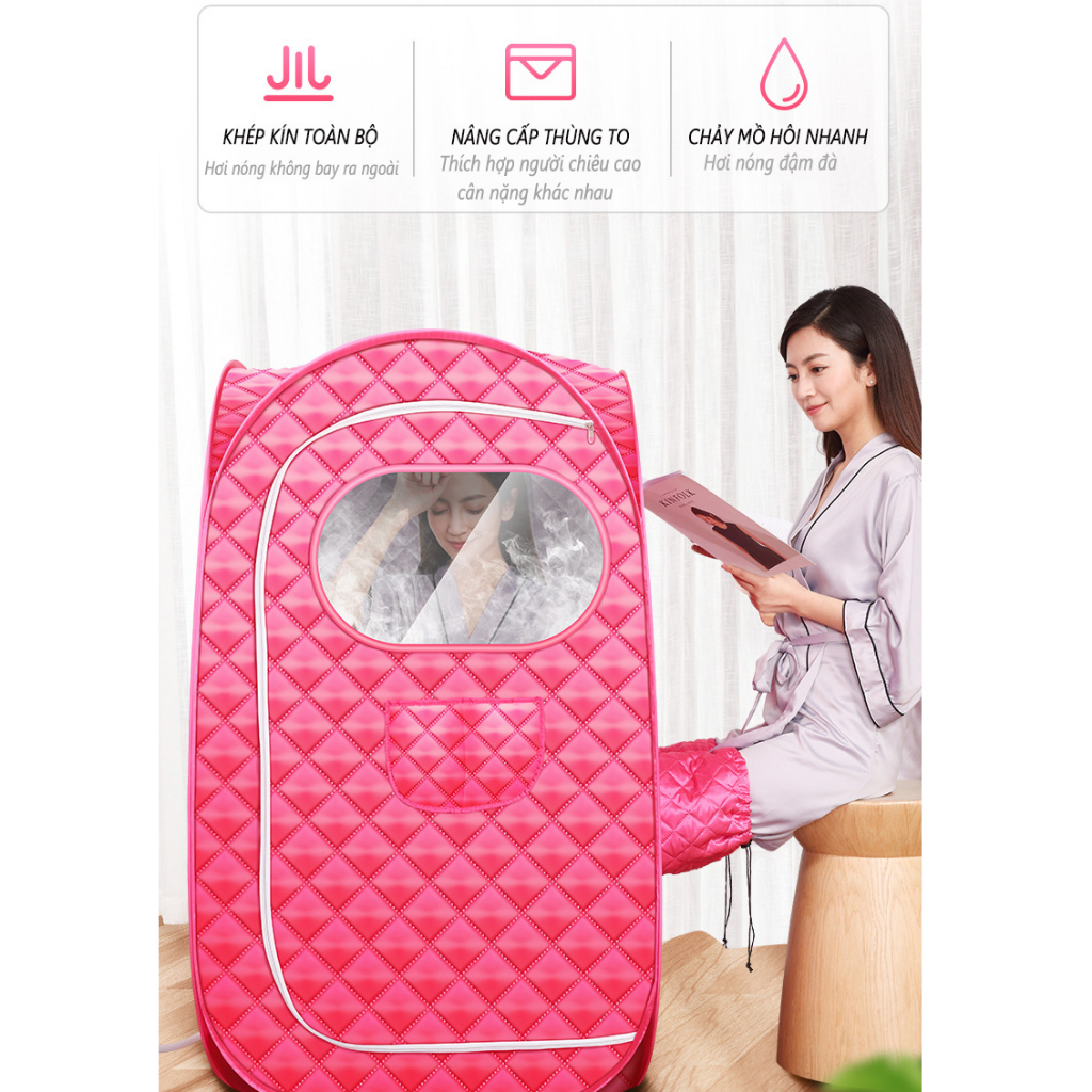 Lều xông hơi cao cấp 3 lớp - Lều xông hơi tự bơm hơi lều xông hơi gia đình chất lượng cao lò hơi 2L