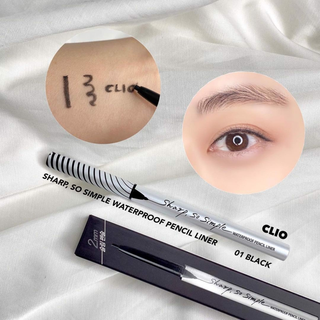 Chì kẻ mắt không trôi Clio Sharp So Simple Waterproof Pencil Liner 0.14g - Vamima
