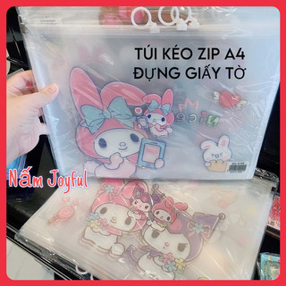 Túi cúc bấm, túi zip A4 đựng tài liệu hoạ tiết cute, túi đựng file A4 loại đẹp, túi đựng giấy kiểm tra