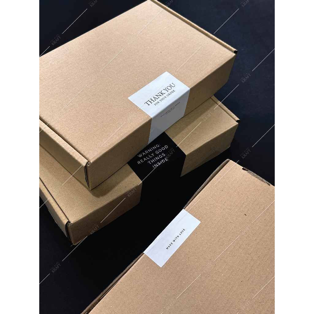 Decal tem dán hộp, tem niêm phong dán hộp, tem dán thank you 6 x 11.5cm