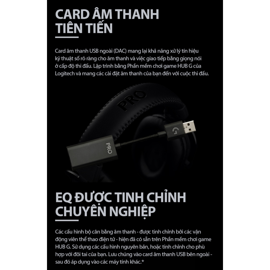 Tai Nghe Over-ear Gaming Logitech G Pro Gen 2 - Hàng Chính Hãng - BH 2 năm - Có Xuất VAT