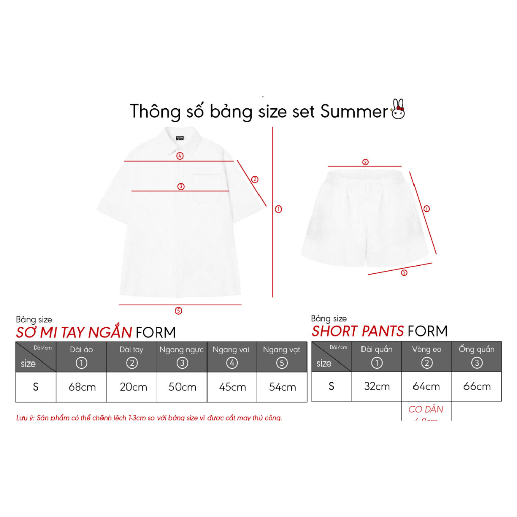 Set áo sơ mi tay ngắn và quần ngắn Summer Kill System hai màu trắng hồng