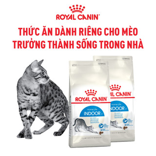 [hoả tốc pettohouse] Thức ăn cho mèo trưởng thành Royal Canin indoor 400g hạt khô sản xuất tại Pháp cho mèo trên 12 thán