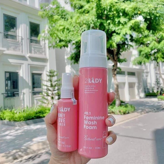 COMBO Phụ khoa 2LADY_Dung dịch vệ sinh tạo bọt + Xịt thơm CHÍNH HÃNG MAGIC SKIN 2!LADY