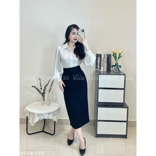 Sơ mi Lụa Ngọc Trai Tay bồng AN0548 VIIA DESIGN