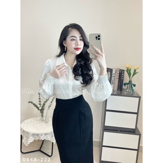 Sơ mi Lụa Ngọc Trai Tay bồng AN0548 VIIA DESIGN