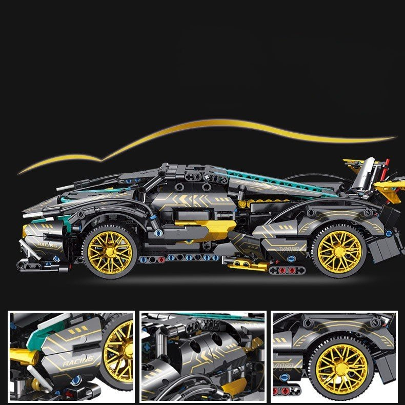 Đồ Chơi Lắp Ráp Mô Hình LEGO Siêu Xe Lamborghini Veneno Roadster Điều Khiển Từ Xa RC-Tỉ Lệ 1:14 NO.0110 Với 1000+PCS