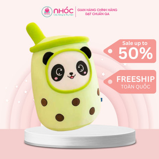 Gấu bông NHÓC Giftshop Ly trà sữa mặt gấu 1 con bông cao cấp