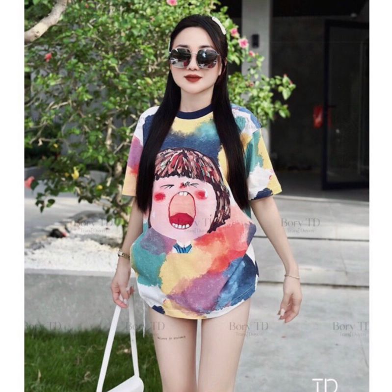 Áo thun nữ Quảng Châu loại 1 In hình siêu cấp #Zimi04