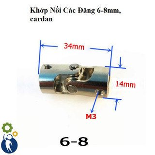 Khớp nối các đăng 6-8mm, cardan