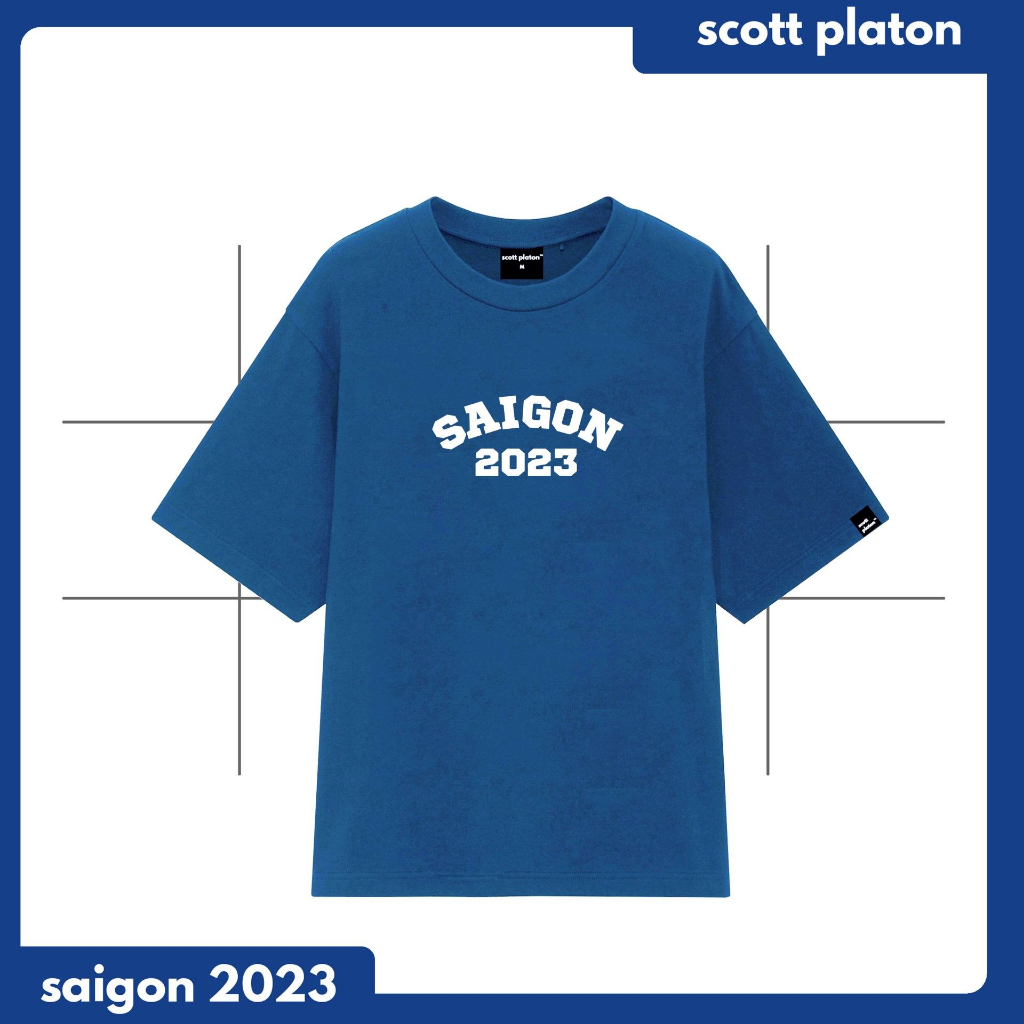Scott Platon Áo thun SAIGON 2023 - Chất liệu cotton dày dặn đứng form