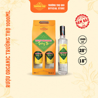 Rượu Organic 1000ml 28% - Trường Thọ Sức Khỏe Vàng