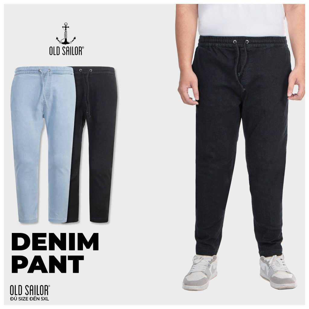 Quần Jean Nam OLD SAILOR Quần Lưng Thun Chất Denim Co Giãn Thoải Mái Bigsize