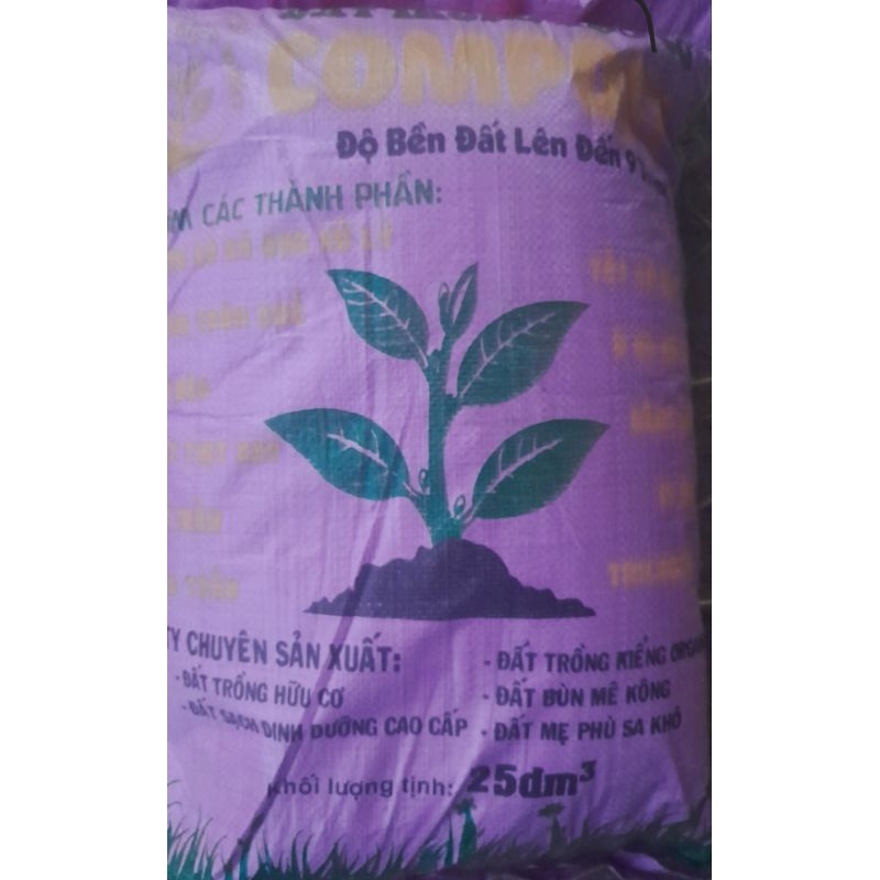 Đất sạch hữu cơ trồng cây Compos 25dm3