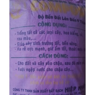 Đất sạch hữu cơ trồng cây Compos 25dm3