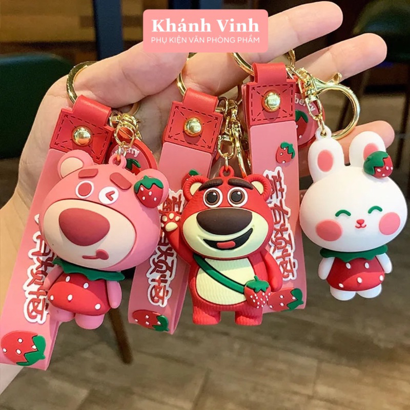 Móc Khoá Cao Cấp Hình Chú Gấu Lotso | Móc Khoá Khánh Vinh