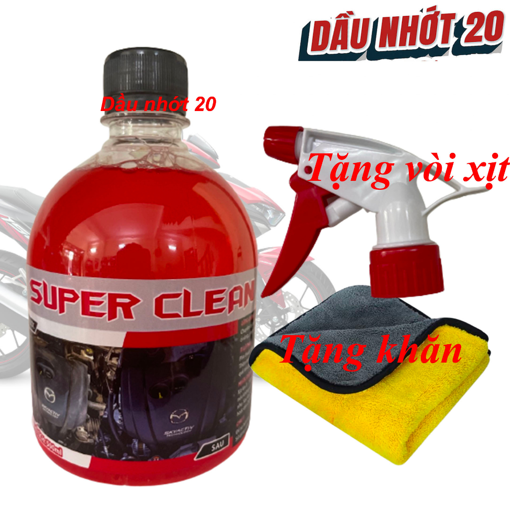 ( Tặng vòi xịt ) Dung dịch tẩy lóc máy không chạm super clean 500ml