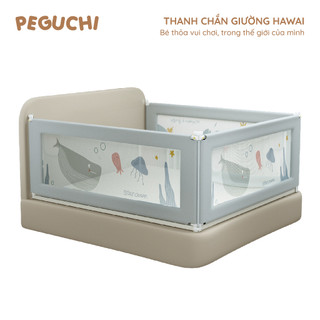 Thanh Chắn Giường Cao Cấp Bellybaby Điều Chỉnh Độ Cao, Họa Tiết Sinh Động In Trên Mặt Lưới