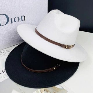 Mũ Phớt Fedora Dạ Đai Da Thời Trang