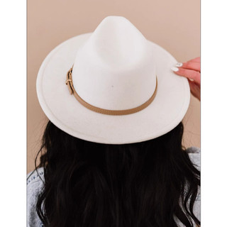 Mũ Phớt Fedora Dạ Đai Da Thời Trang