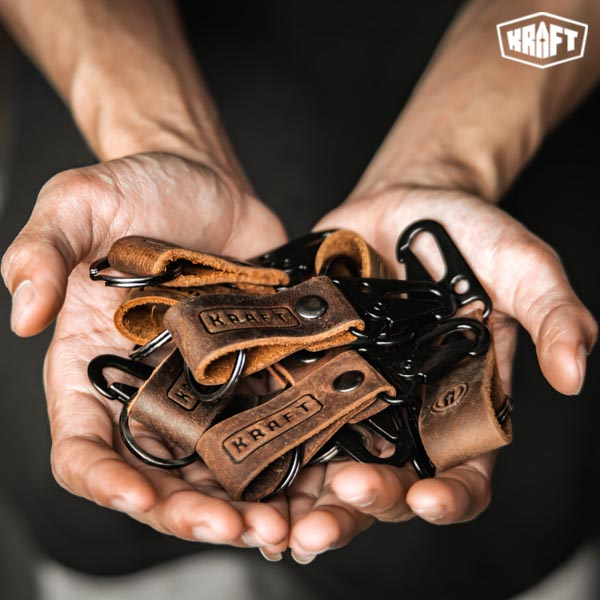 Móc Khóa Da Bò Thật Kraft