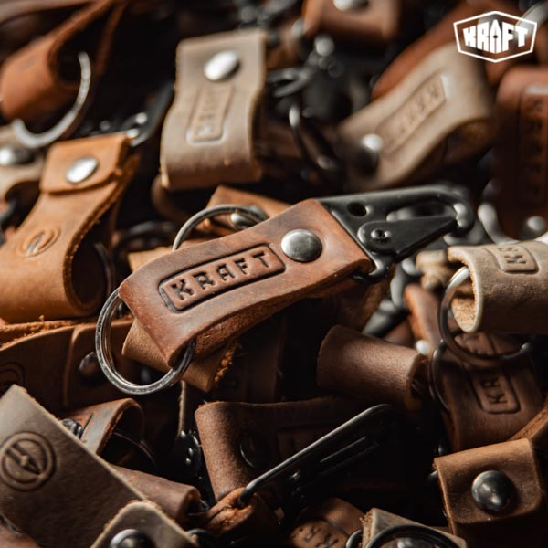 Móc Khóa Da Bò Thật Kraft