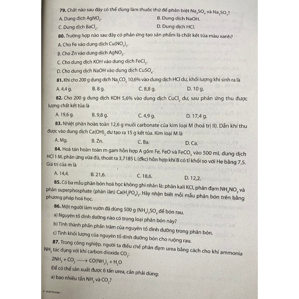 Sách - Nâng cao và phát triển Khoa học tự nhiên lớp 8 tập 1+2